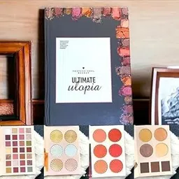 Multipurpose Makeup Book – All-in-One Eyeshadow, Face & Lips Multicolor Palette | Foldable Portable Makeup Kit (Black)-picture-33