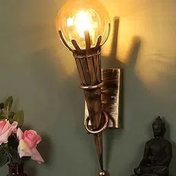 Mughal Style Mashal Antique Wall Light – Antique Golden Wall Lamp for Home, Living Room & Bedroom Decoration-picture-10