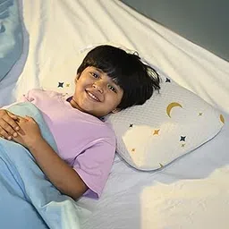 ADMIRAE Premium Memory Foam Baby and Toddler Pillow | Removable Cover | Perfect for Sleeping, Reading, Resting | 2 to 9 Years | 20.5" x 11.5" x 2.5" | Moon and Star Print, White-picture-34