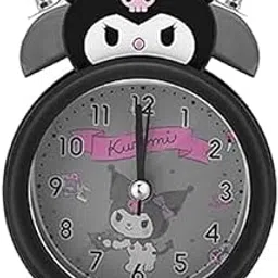Kuromi Clock // Kuromi Alarm Clock with Night Light // Kuromi Table Clock for Kids Room,Twin Bell Analog Alarm Clock, Birthday Return Gift, Kuroomi Table Top Clock,Space Theme Gifts (COLOR BLACK)-image-52