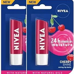NIVEA Cherry Fruity Shine Lip Balm Cherry,4.8 g (Pack of 2)-picture-50