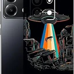 AtOdds - Compatible for Poco X6 (5G) - Mobile Back Skin Sticker - Lamination - Back Screen Guard Protector Film Wrap (Coverage - Back+Camera+Sides) (Design - Alien Invade)-image-37