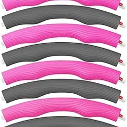 VELURA Weighted Fitness Hoop Training Comfortable Exercise Hoop for Travel Home Gym Rose red and gray|1 Weighted Fitness Hoop(8 Sections)|Abdominal Exercisers| Fitness, Running & Yoga |Sporting Goods-picture-26