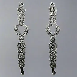 Pewter 15" H Victorian Wreath Hanger.- Set of 2-picture-32