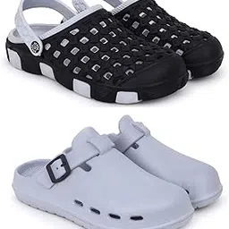 pampy angel Clogs for Men Classic Casual Sandals with Adjustable Back Strap Anti-Skid Lightweight Flip-Flop Slipper Slides for Men's & Boy's Combo Pack of 2-picture-25