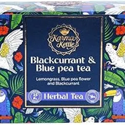 Karma Kettle Black Currant & Blue Pea Tea, Herbal Tea, 25 Staple Free Teabags-picture-12