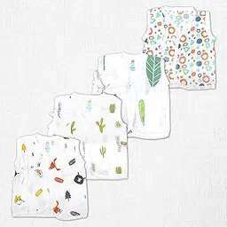 1st Step Side Knot Type 100% Muslin Jhabla (Small (0-3 Months))-picture-30