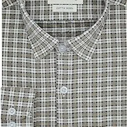 GHPC Cottswool Winter Wear Woolen Checkered Full Sleeves Regular Fit Formal Shirt for Men-picture-11