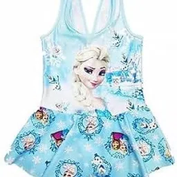 Baby & Sons Girls Swimming Costume | Swim Suit | Swimwear | Swimming Dress | One-Piece Swimwear | Kids Swimsuit Boys with Cap-image-74