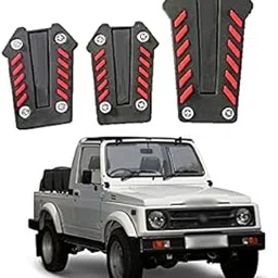 Anti-Skid Car Pedals(Manual Shift) 3 Pcs Sports kit Pad Covers Set Compatible with G-ypsy K-ing-picture-31