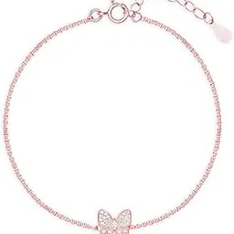 Pure 925 Silver Butterfly CZ Anklet for Women | Sparkling Butterfly Motif with Fine Chain | Adjustable Clasp | High-Polish Finish | Modern Elegant Silver Anklet Design-image-28