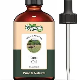 Organic Zing Emu (Dromaius Novaehollandiae) Oil | Pure & Natural Carrier Oil for Skincare, Hair Care & Massage - 118ml/3.99fl oz-picture-10