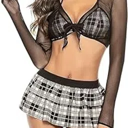 xipipz Women's Cotton Halter-Neck Honeymoon Babydoll Lingerie Set Sexy Nightwear Dress-picture-19