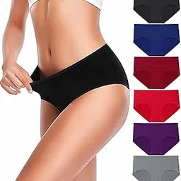 diving deep Womens Underwear Soft Cotton Hipster Panties Breathable Briefs Panties for Women Mid Waist Stretchy Underpants Multipack Panties-picture-30