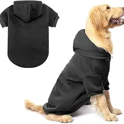 Hucha Dog Hoodies for Large Dogs | 27.6" X 32.7" X 22" | Suitable for Labradors, Golden Retriever, German Shepherd, Indian Pariah, English Bulldog, Boxer, Doberman, Pitbull. (Black)-picture-25