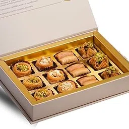NATUF Original Baklava160g(12pcs) | Authentic Indian Sweet Delight | Classic Assorted Baklava with Cashews, Pistachios & Pure Ghee in Sweet Syrup | No Cheap Fillers | Perfect for Corporate Gifting & Celebrations-picture-42