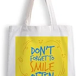 ashvah Canvas Tote Bags for Women, College Bag for Girls, Tote Bag for Shopping, Travel & Beach Bags for Women - Don’t Forget - D No - 039-picture-12
