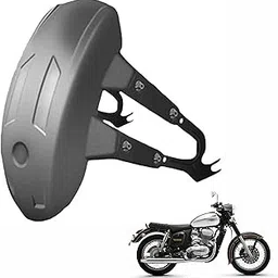 Asryd Rear Tyre Flexible Mudguard Bike Splash Guard ABS Material Compatible with Royal Enfield Interceptor 650 ., Black-image-4