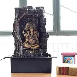 ANAVADYA Polyresin Table Top Indoor Outdoor Water Fountain with Multicolour Lights for Home Decor Decoration Showpiece Gift Gifting Item-picture-28