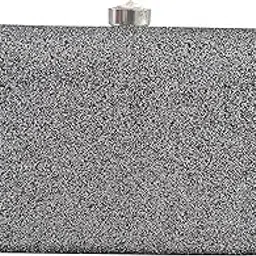 duchess Women's Silver Glitter Sequin Clutch/Purse for Party/Cocktail-picture-17
