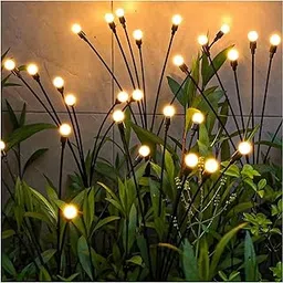 TRU TOYS Firefly Solar Lights for Garden, 6 LED Waterproof Solar Powered Automatic Light up Ground Lamp, Starburst Swaying Outdoor Decor Lights Flash Mode, Path Light for Home Pots Balcony (PACK OF 4)-picture-58