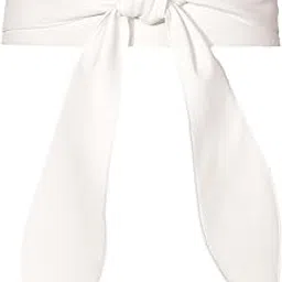 loom tree Women's Wide Waist Belts Boho Self Tie Wrap Belt for Dresses Sweater Clothes White-picture-19