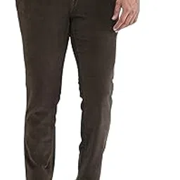 parx Men Low Rise Tapered Fit Solid Pattern Cotton Blend Flat Front Casual Trouser-picture-11