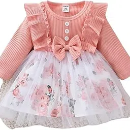 MENSBIT bull Kid Girls Cotton Blend Round full sleeve A-Line Midi Elastic Frock/Dress-picture-20