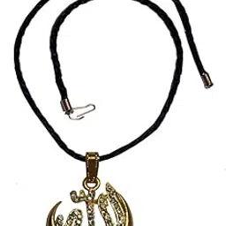 Religious Allah Prayer Muslim Islamic Jewelry Gold Stainless Steel Cotton Dori Pendant Necklace Chain For Men And Women Spn09081-image-45