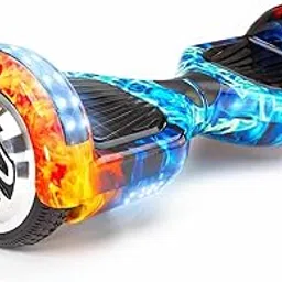 New H6 Electric Hoverboard Scooter I 6.5 Inch Self-Balancing Board with LED Lights for Kids, Adults I BLUE MILITARY I-picture-10