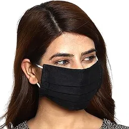 MAPLE Mask for women Black Reusable Washable Reversible 3 Layer Printed Fine Cotton Face Mask for Ladies Men Unisex With Adjustable Ear Loop Free Size-picture-31
