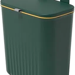 Achyut Kitchen Trash Can with Lid - Hanging or Under Sink Mounted Compost Bin for Cabinet Door (Multicolor 9L) - Polypropylene, Open Top-picture-15