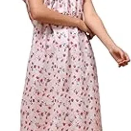 palival Women's Cotton Pretty Florals Long Nighty Maroon-picture-54