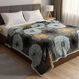 BSB HOME Double Ply Mink Blanket – Super Soft, Ultra Warm Luxury Winter Blanket for Double Bed | Thick Korean Style Blanket for Extreme Cold Weather (Colour - Black & White Weight - 4.5 KG)-image-0
