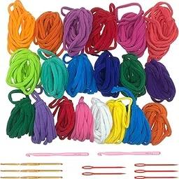 Allazone Loom Potholder Loops Weaving Craft Loom Loops, Weaving Loom Kit, Potholder Loops with Crochet Hook for DIY Crafts Supplies (298PCS)-picture-25