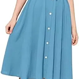 bhutaiya SkyBlue Color Knee Length Skirt for Women and Girls-picture-16