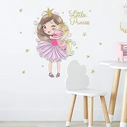 Cute Little Girl Hugging Unicorn Wall Stickers for Kids Room Bedroom Living Room Door Study Boho Nursery Wall Decoration Wall Sticker Baby Boy Girl Room Bedroom Nursery Playroom Decor-picture-49