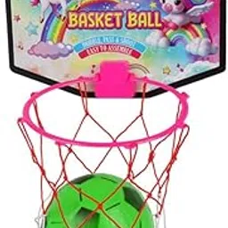 Asian Portable Plastic Basketball with Hoop for Kids Multicolor (Unicorn Theme)-picture-12