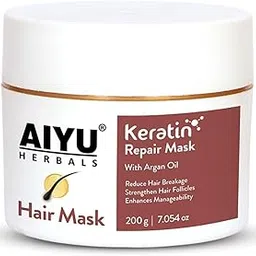 AIYU Herbals Keratin Repair Hair Mask with Argan Oil | Sulphate & Paraben Free | Deep Nourishment & Frizz Control | Strengthens Hair, Reduces Breakage & Restores Shine – 200g-image-78