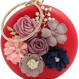 tooba Handicraft Crystal Embossed Box Clutch Bag Purse for Bridal, Casual, Wedding-picture-55