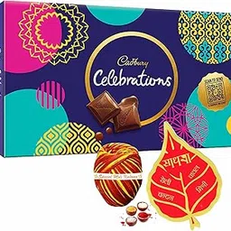 Bhai Dooj Celebration Chocolate Gift Box-Bhaiya Dooj Roli Chawal with Moli, Tikka/Tika Set for Younger/Little/Small or Elder Brother/Bhai-picture-52