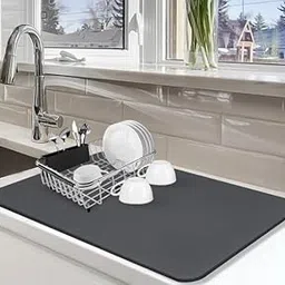 Large Kitchen Water Absorbent Mat for Dish Drying | Mat for Drying Kitchen Utensils | Extra-Large Drying mat for Kitchen Water-Absorbing Drying mats for kitchenware (60*40)-image-75