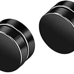sullery Men Jewellery Black Stainless Steel Magnetic Earring-picture-25
