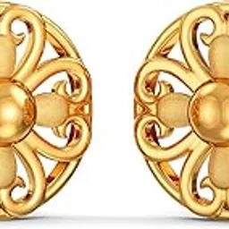 22K (916) Purity Bloom Enchanted Floral Stud For Women-image-38