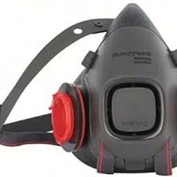 Honeywell North HM501TM Half Facepiece Reusable Respirator with 1 Pair 75SCL Multigas Cartridges (Gases, Vapor, Dust, Grey/Red, Medium)-picture-23