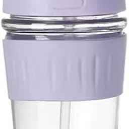 Glass Mug with Straw and Lid, 350ml, Leakproof Travel Tumbler-picture-27