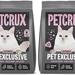 PetCrux Pet Exclusive White Sand Lavender Scented Cat Litter | Made with The Highest Grade White Sand | Superior Odour Control | 99.9% Dust Free Scoopable (for Multiple Cats), 5kg, Pack of 2-picture-31