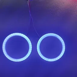2PC 70MM COTTON Blue COB RING CAR BIKE 70MM DRL Daytime Running Light Angle Eyes Led Ring Bike COB LED Angel Eyes Universal For Cars & Bikes Decoration Halo Ring DRL Halo Ring-picture-14
