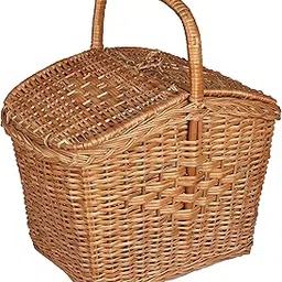 RUSTIC RITUALS best of nature for you! 100% Natural And Handmade Portable Picnic Basket With Lid-picture-23