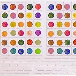 VAMA Fashions 12mm Glitter Multicolour Sticker Big Round Sindoor Kumkum Forehead Dots Self Adhesive Reusable Skin Friendly for Daily & Festive 6 Cards Bindis Set for Women Girls-image-22